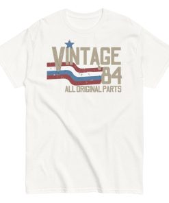 Vintage 84 All Original Parts T-shirt 40th Birthday 1984 Gift