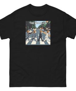 The Beagles – Abbey Road Beatles image with dogs T-shirt