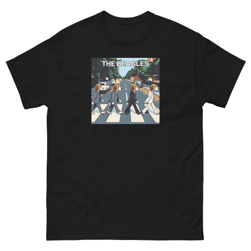 The Beagles – Abbey Road Beatles image with dogs T-shirt