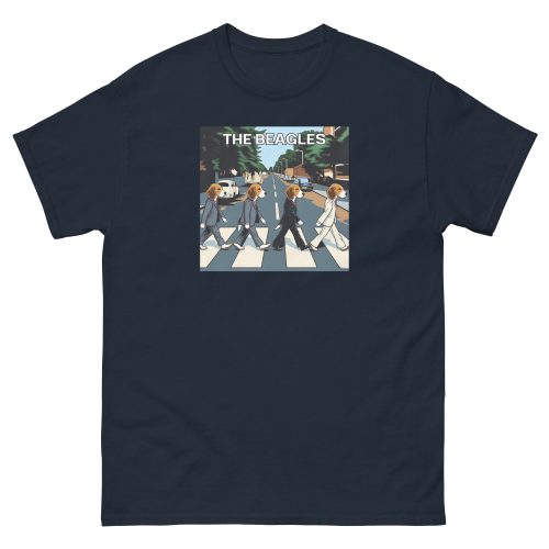 The Beagles – Abbey Road Beatles image with dogs T-shirt