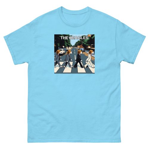 The Beagles – Abbey Road Beatles image with dogs T-shirt