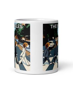 The Beagles – Abbey Road Beatles image with Dogs Mug