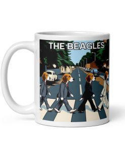 The Beagles – Abbey Road Beatles image with Dogs Mug