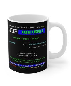 Liverpool 0-1 Nottingham Forest Result Anfield Ceefax Teletext Mug