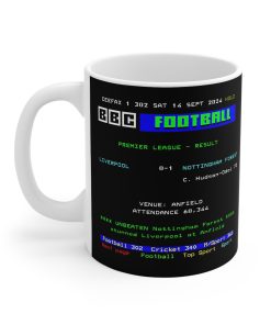 Liverpool 0-1 Nottingham Forest Result Anfield Ceefax Teletext Mug