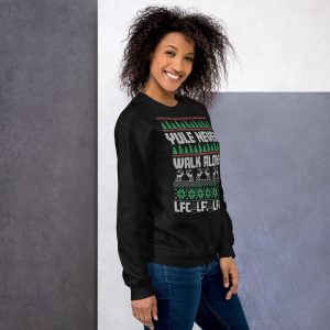 Liverpool Christmas Jumper Yule Never Walk Alone LFC Novelty Christmas Jumpers