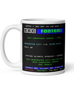 Ceefax Mug 2023 UEFA Champions League Manchester City Inter