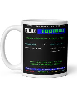West Ham Europa Conference League Ceefax Teletext Mug