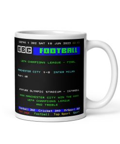 Ceefax Mug 2023 UEFA Champions League Manchester City Inter
