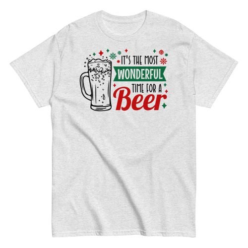 Christmas T-shirt Men’s It’s The Most Wonderful Time For A Beer