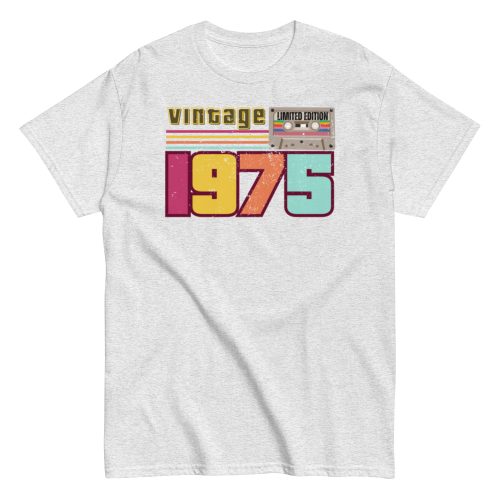 Vintage 1975 Cassette Tape Limited Edition 1975 Birthday T-shirt