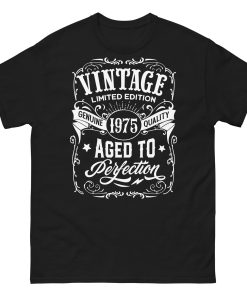 Vintage 1975 T-shirt Aged To Perfection Men’s 50th Birthday