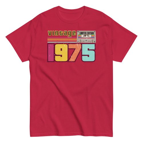 Vintage 1975 Cassette Tape Limited Edition 1975 Birthday T-shirt