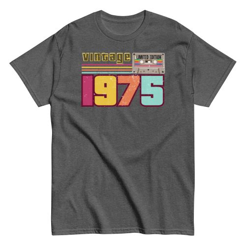 Vintage 1975 Cassette Tape Limited Edition 1975 Birthday T-shirt
