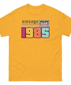 Vintage 1985 T-shirt Cassette Tape Limited Edition 40th Birthday