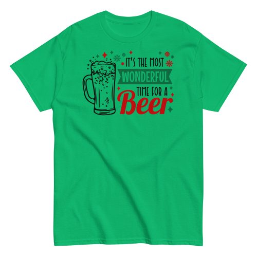 Christmas T-shirt Men’s It’s The Most Wonderful Time For A Beer