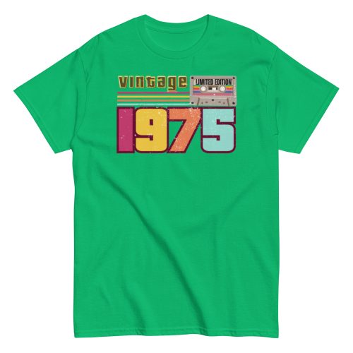 Vintage 1975 Cassette Tape Limited Edition 1975 Birthday T-shirt