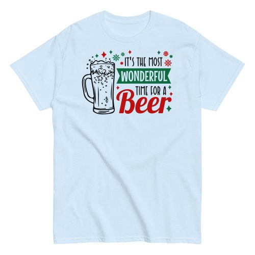Christmas T-shirt Men’s It’s The Most Wonderful Time For A Beer