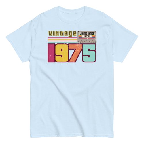 Vintage 1975 Cassette Tape Limited Edition 1975 Birthday T-shirt