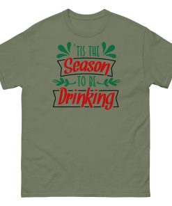 Christmas T-Shirt Tis The Season To Be Drinking - Image 8