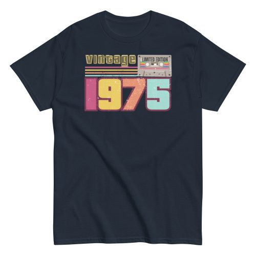Vintage 1975 Cassette Tape Limited Edition 1975 Birthday T-shirt