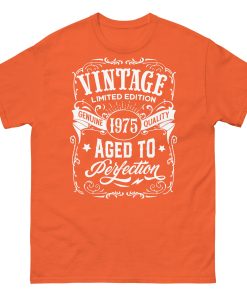 Vintage 1975 T-shirt Aged To Perfection Men’s 50th Birthday