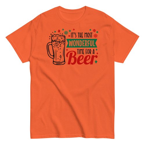 Christmas T-shirt Men’s It’s The Most Wonderful Time For A Beer
