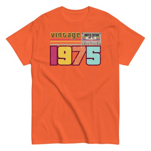 Vintage 1975 Cassette Tape Limited Edition 1975 Birthday T-shirt