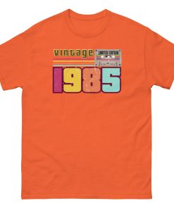 Vintage 1985 T-shirt Cassette Tape Limited Edition 40th Birthday