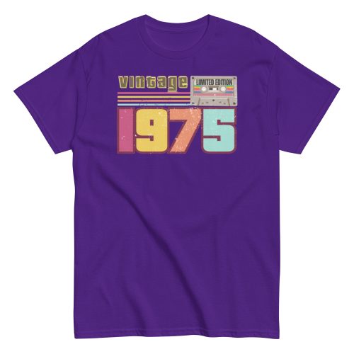 Vintage 1975 Cassette Tape Limited Edition 1975 Birthday T-shirt
