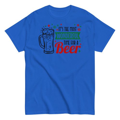 Christmas T-shirt Men’s It’s The Most Wonderful Time For A Beer
