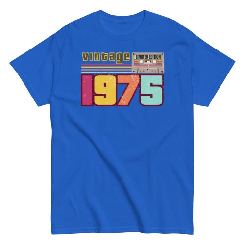 Vintage 1975 Cassette Tape Limited Edition 1975 Birthday T-shirt