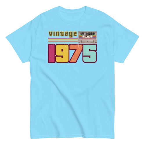 Vintage 1975 Cassette Tape Limited Edition 1975 Birthday T-shirt