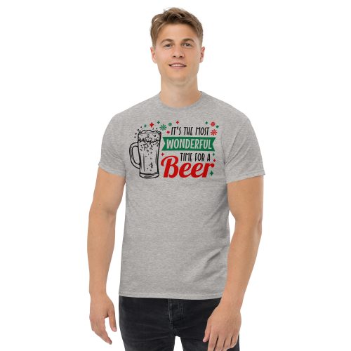 Christmas T-shirt Men’s It’s The Most Wonderful Time For A Beer