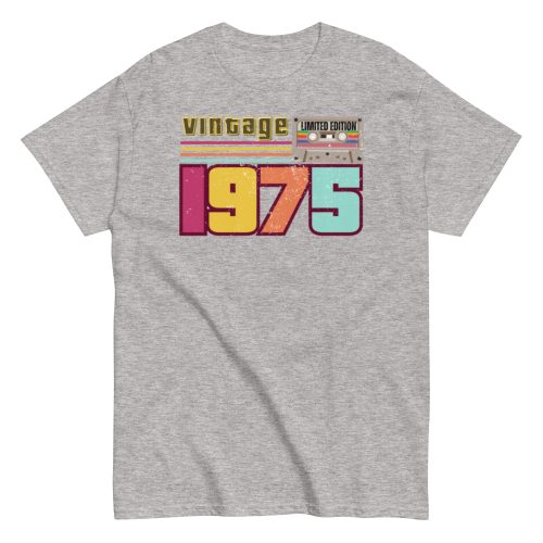 Vintage 1975 Cassette Tape Limited Edition 1975 Birthday T-shirt