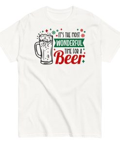 Christmas T-shirt Men’s It’s The Most Wonderful Time For A Beer