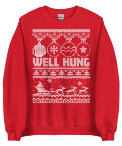 Well Hung Christmas Jumper ā Funny Rude Cheeky Christmas Jumper
