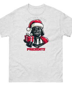 Space Wars Christmas T-shirt Darth Vader I Can Feel Your Presents