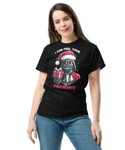 Space Wars Christmas T-shirt Darth Vader I Can Feel Your Presents