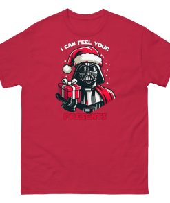 Space Wars Christmas T-shirt Darth Vader I Can Feel Your Presents
