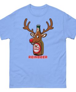 Beer Drinker Funny Christmas T-shirt Reinbeer