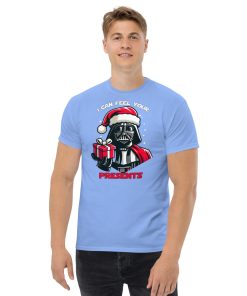 Alternative view of Space Wars Christmas T-shirt Darth Vader I Can Feel Your Presents