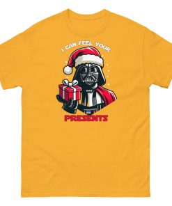 Space Wars Christmas T-shirt Darth Vader I Can Feel Your Presents