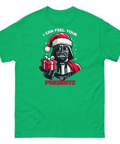 Space Wars Christmas T-shirt Darth Vader I Can Feel Your Presents