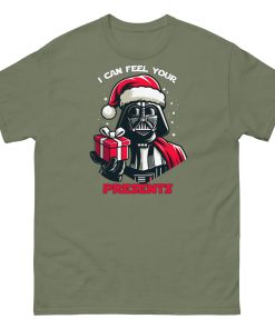Space Wars Christmas T-shirt Darth Vader I Can Feel Your Presents