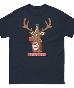 Beer Drinker Funny Christmas T-shirt Reinbeer