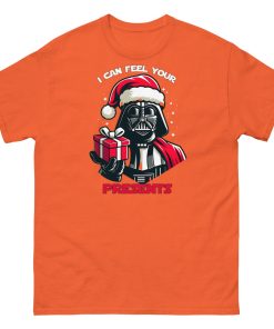 Space Wars Christmas T-shirt Darth Vader I Can Feel Your Presents