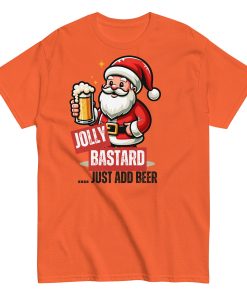 Jolly Bastard Just Add Beer Funny Christmas T-shirt For Men