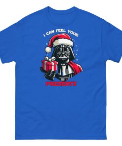 Space Wars Christmas T-shirt Darth Vader I Can Feel Your Presents