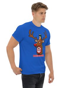Beer Drinker Funny Christmas T-shirt Reinbeer